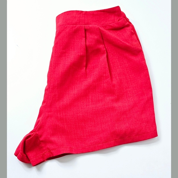 Large Red Casual Shorts - Picture 2 of 3